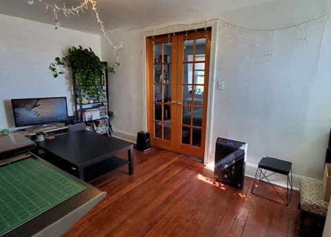 Floor plan for 1 bed, 1 bath, 675 sqft