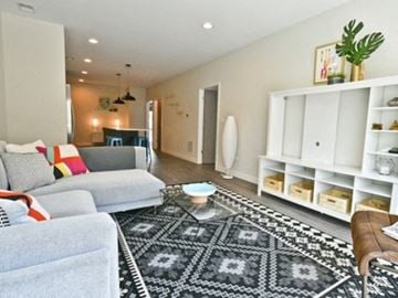Chicago apartment for rent - a living room with couches and a rug