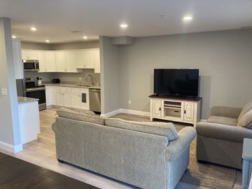 Laconia apartment for rent - a living room with a couch and a tv