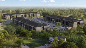 Council Bluffs apartment for rent - Aerial view of the property at Union at Bluffs Run, Council Bluffs, IA