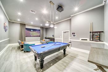 A pool table