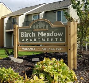 Beaverton apartment for rent - Birch Meadow Sign