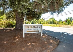 Tigard apartment for rent - Hallmark Apartments Sign