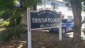 Portland apartment for rent - Tristin Square Apartments Sign
