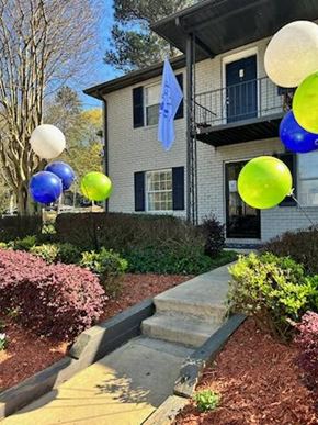 Jonesboro apartment for rent - a house with a bunch of balloons in front of it