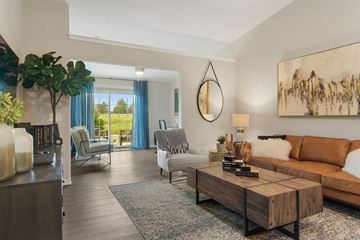 Fort Wayne apartment for rent - a living room with a couch and a coffee table