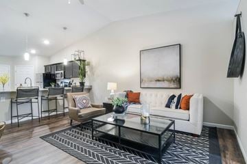 Hickory apartment for rent - a living room with a couch and a coffee table
