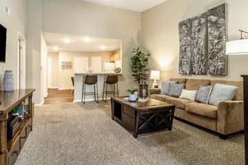North Ridgeville apartment for rent - a living room with a couch and a coffee table