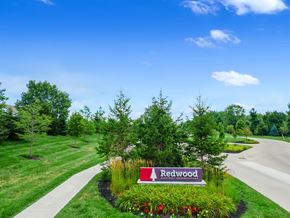 Blacklick apartment for rent - A sign that says Redwood in front of a grassy area.