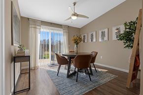 Charlotte apartment for rent - A dining room with a table and chairs.