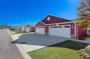 Charlotte apartment for rent - A red barn-style building with a white garage door is labeled "CARROT".