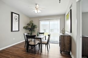 Danville apartment for rent - A dining room with a table and chairs.