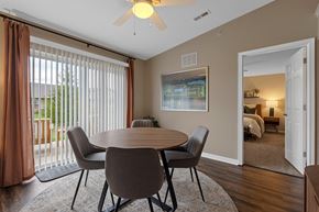 Fort Wayne apartment for rent - A dining room with a table and chairs.