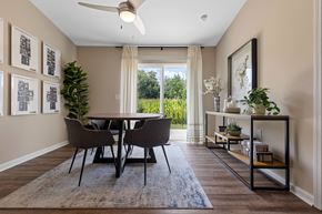 Lafayette apartment for rent - A dining room with a table and chairs.