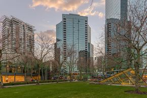 Vancouver apartment for rent - a city park with skyscrapers in the background