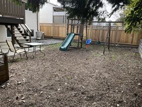 Coquitlam apartment for rent - a backyard with a playground and a slide