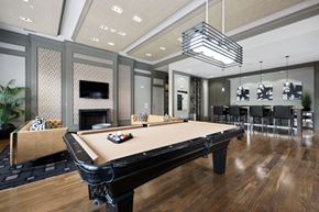 Gaithersburg apartment for rent - a game room with a pool table and a television