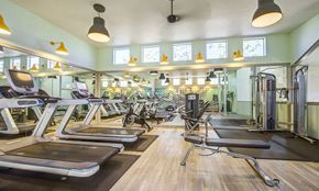 Irvine apartment for rent - a gym with treadmills and other exercise equipment
