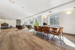 Stamford apartment for rent - a dining room with a table and chairs