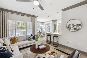 Atlanta apartment for rent - a living room with a couch and a table