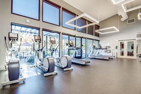 San Jose apartment for rent - a gym with treadmills and elliptical trainers