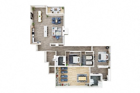 Floor plan for 3 beds, 2 baths, 2301 sqft