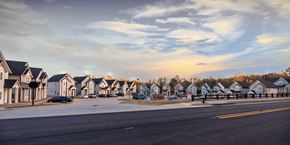 Oakwood apartment for rent - a row of houses on a street