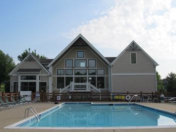 Refreshing outdoor swimming pool