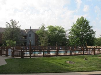 Refreshing outdoor swimming pool