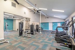 Tempe apartment for rent - a gym with weights and cardio equipment at the flats