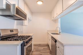 Van Nuys apartment for rent - the preserve at ballantyne commons apartment kitchen with stove and sink