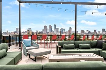 Rooftop deck with grills & skyline views