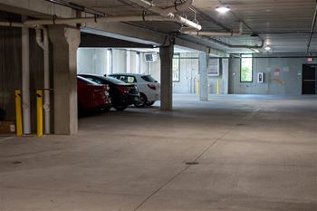 Heated parking garage