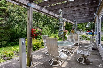 Outdoor patio with electric grill