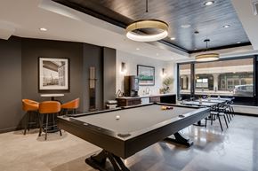 St. Paul apartment for rent - clubhouse with pool table at the district flats apartments in lenexa