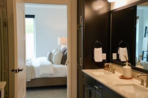 Wayzata apartment for rent - A bathroom with a bedroom view through the door.