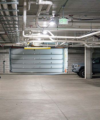 Heated parking garage