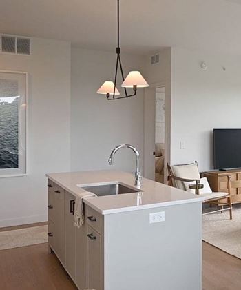 Stone countertops and backsplash