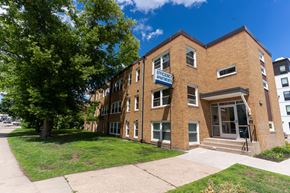 Richfield apartment for rent - A building with a sign that says "Efficiency" on it.