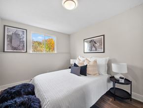 Orillia apartment for rent - a bedroom with a bed and a nightstand
