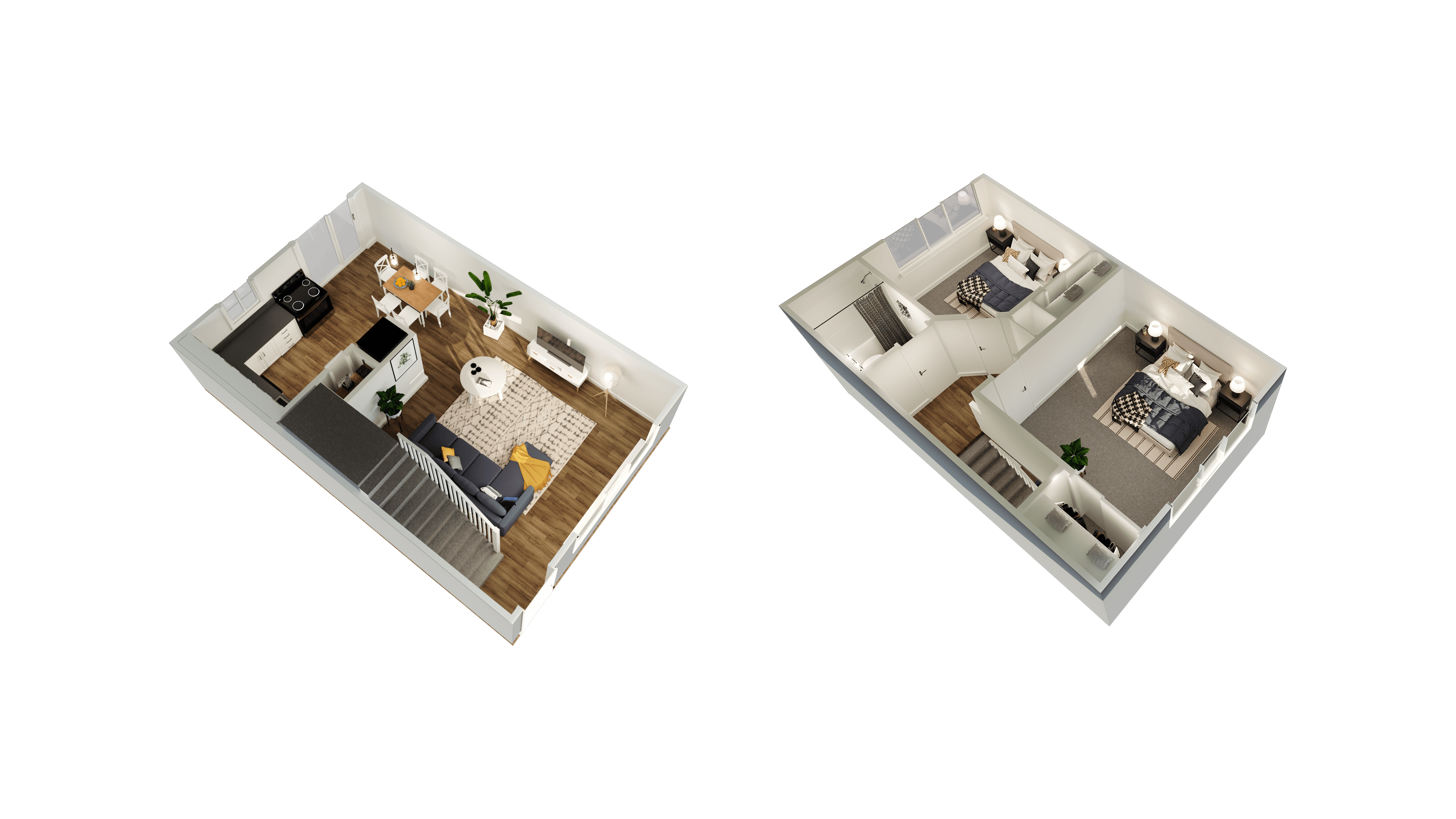 Floor plan for 2 beds, 1 bath, 832 sqft