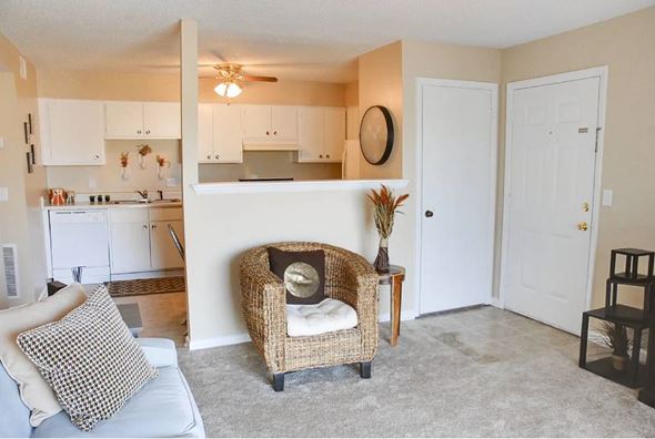 Smyrna apartment for rent - A living room with a chair and a couch.