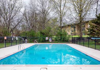 Pool with new furniture