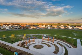 Watkins apartment for rent - an aerial view of a park with a fountain