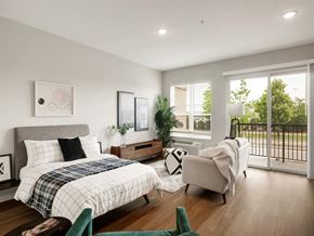 Richfield apartment for rent - a bedroom with a bed sitting next to a window