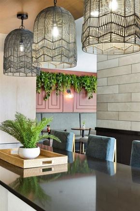 Richfield apartment for rent - a table with a plant on it in a restaurant
