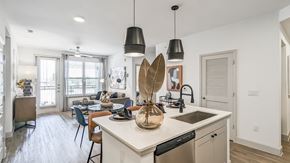 Georgetown apartment for rent - kitchen with view of patio