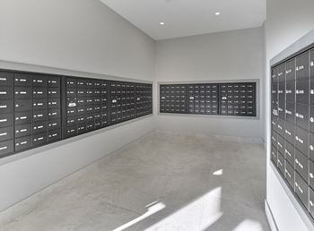 Package room with smart lock entry