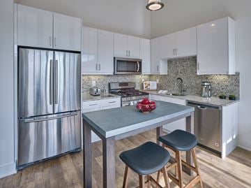 West Orange apartment for rent - A kitchen with a table and chairs.