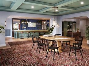 Lancaster apartment for rent - a dining room with a table and chairs